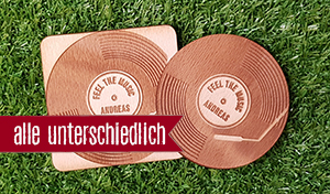 Feel the Music - Jeder BIerdeckel ein anderer Name