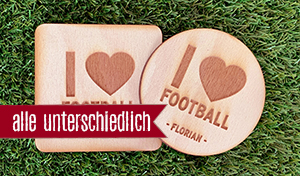 I love Football - Jeder Bierdeckel ein anderer Name