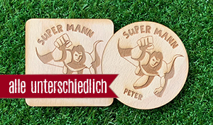 Supermann - Jeder Bierdeckel ein anderer Name 