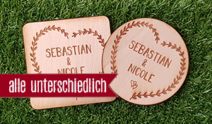 Herz - Jeder Bierdeckel ein anderer Name