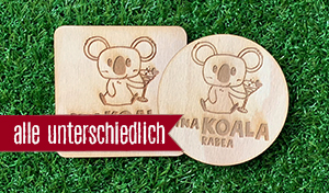 PinaKoala - Jeder Bierdeckel ein anderer Name 