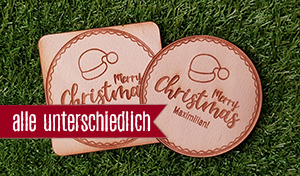 Weihnachtsmütze - Jeder Bierdeckel ein anderer Name