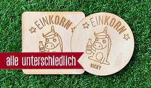 EinKorn - Jeder Bierdeckel ein anderer Name 