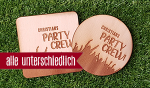 Party Crew - Jeder Bierdeckel ein anderer Name