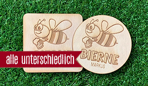 Bierne - Jeder Bierdeckel ein anderer Name 