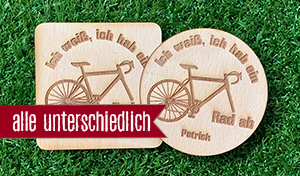 Rad ab - Jeder Bierdeckel ein anderer Name 