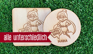 Superoma - Jeder Bierdeckel ein anderer Name 