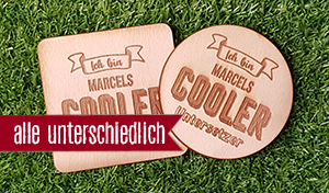 Cooler Untersetzer - Jeder Bierdeckel ein anderer Name