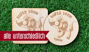 Supersohn - Jeder Bierdeckel ein anderer Name 