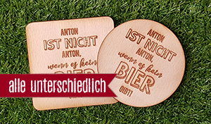 Wenn es kein Bier gibt... - Jeder Bierdeckel ein anderer Name