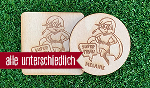 Superfrau- Jeder Bierdeckel ein anderer Name 