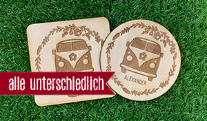 Blumen Bulli - Jeder Bierdeckel ein anderer Name 